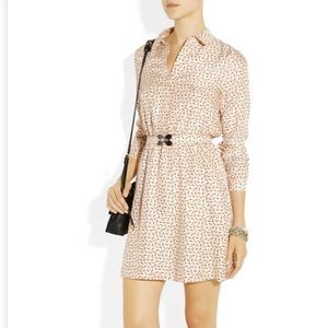 Paul and Joe Sister High-Heel Print Belted Silk Blanche Dress